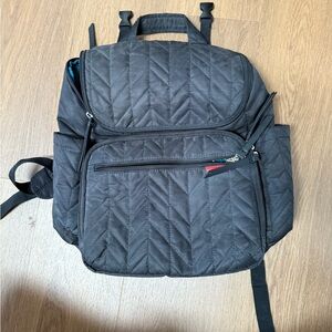 Forma Skip Hop Diaper Bag Black Quilted Backpack